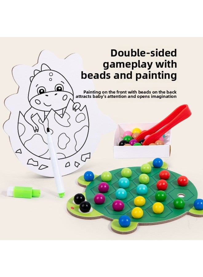 Early Childhood Education Educational Clip Beads Toy Hand Fine Action Training Exercise Baby Finger Flexible Concentration-Color:Octopus Clip Bead Game  - Image 5