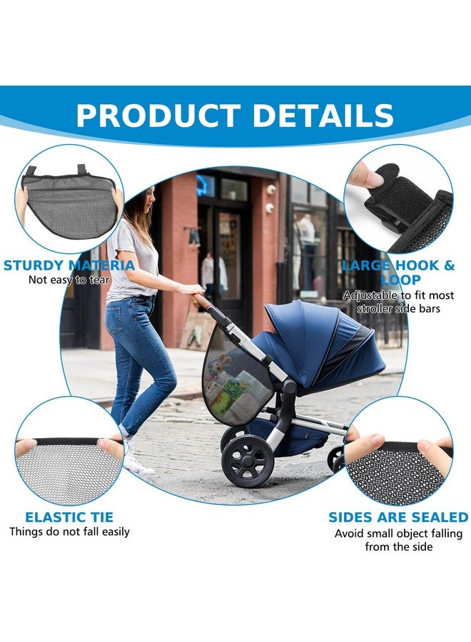 Accmor Universal Stroller Organizer, Side Sling Stroller Organizer, Mesh Cargo Net Stroller Storage Caddy, Stroller Bag Accessories Fits for Uppababy, Nuna, Baby Jogger, Britax, Doona Strollers - Image 3