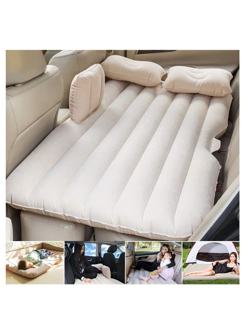 Generic Car Travel Bed 138 * 85 45Cm Suv Air Mattresses Inflatable For Camping Children Rear Double Adjustable Sleeping Pad Airbed Seat Cover Cushion Flocking Cloth - Image 1