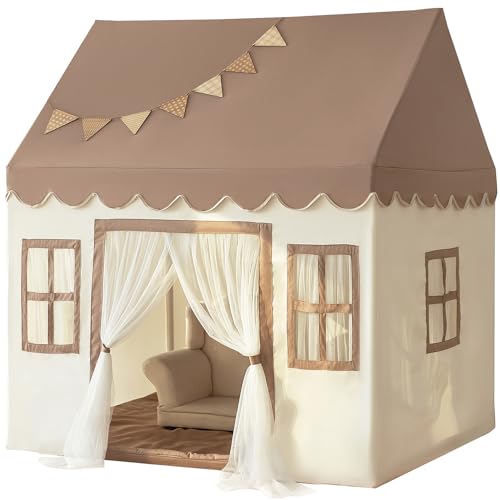 Sherilyn Kids Play Tent with Padded Mat Large Playhouse for Kids Play House Indoor Castle Bed Tent for Toddler Kid Toys for Boys and Girls Birthday House Gift - Image 1
