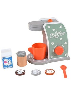 Wooden Coffee Maker Toys for Kids Espresso Machine Playset Pretend Play Toy Set for toddlers Play Kitchen Accessories Role Play Cooking Set Toys for Kids 3+Years Girls Boys
