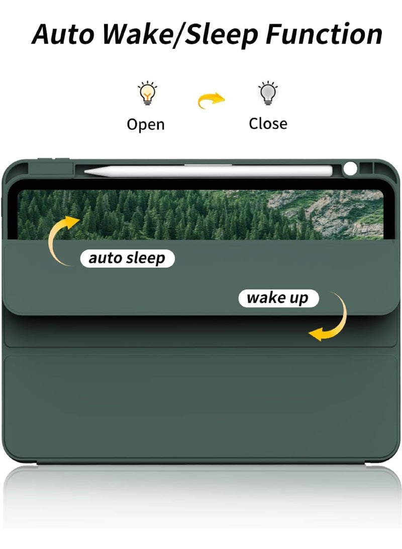 روك بو جراب iPad Pro مقاس 12.9 بوصة 2022/2021/2020 من الجيل السادس / الخامس / الرابع مع حامل أقلام رصاص حافظة ذكية لجهاز iPad تدعم معرف اللمس والاستيقاظ / النوم التلقائي مع شحن قلم رصاص من الجيل الثاني تلقائ - Image 2