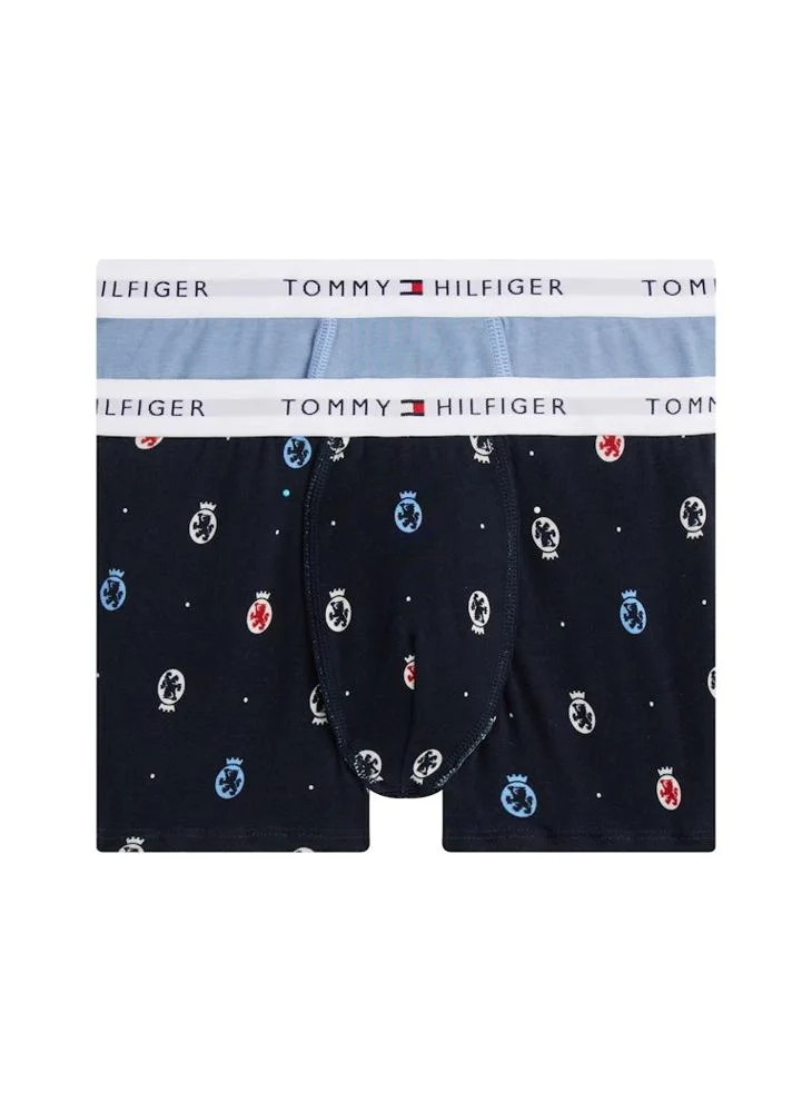 TOMMY HILFIGER Kids 2 Pack Logo Band Trunks