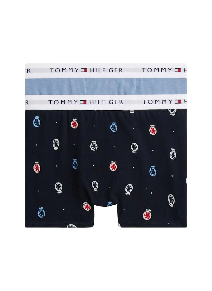 TOMMY HILFIGER Kids 2 Pack Logo Band Trunks
