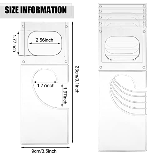 Kathfly 10 Pack Clothing Rack Size Dividers Plastic Closet Dividers for Hanging Clothes Transparent Rectangle Clothes Rack Size Label Hangers for Department Wardrobe Stores Organization - Image 2