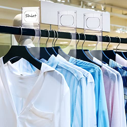 Kathfly 10 Pack Clothing Rack Size Dividers Plastic Closet Dividers for Hanging Clothes Transparent Rectangle Clothes Rack Size Label Hangers for Department Wardrobe Stores Organization - Image 5