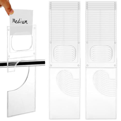 Kathfly 10 Pack Clothing Rack Size Dividers Plastic Closet Dividers for Hanging Clothes Transparent Rectangle Clothes Rack Size Label Hangers for Department Wardrobe Stores Organization - Image 1