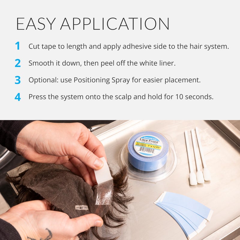 Walker Tape شريط دعم أمامي من ووكر WKR-LF-M3 (1/2 بوصة) للتوباي والشعر المستعار، شفاف، عرض 1/2 بوصة، طول 12 ياردة - Image 5