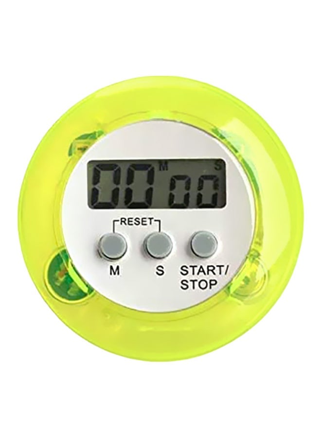 NIBEMINENT Digital Kitchen Countdown Timer Green/White 13cm - Image 1