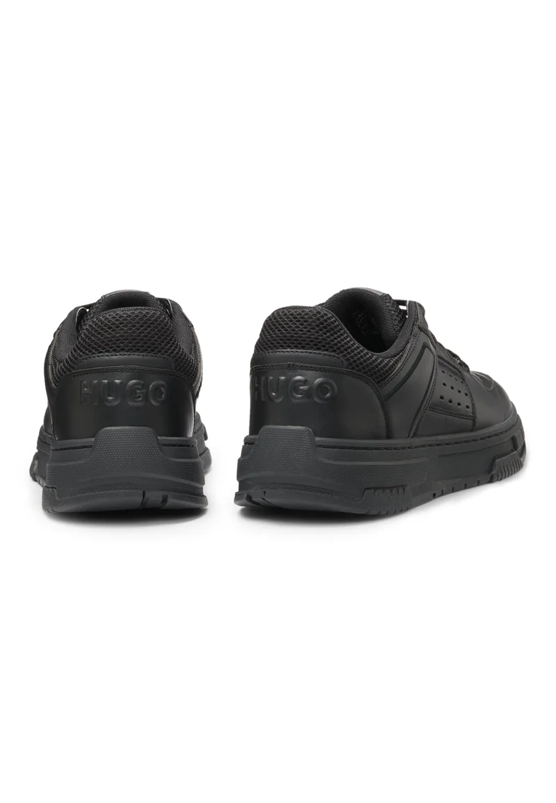 هوجو Mesh-trim trainers in faux leather