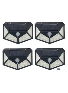 NEW Garden Solar Lights with 100LED and 3 Modes – IP65 Waterproof Outdoor Lighting with 270° Coverage and Motion Sensor, Perfect for Backyard, Fence, Patio, Front Door (4 Pack)