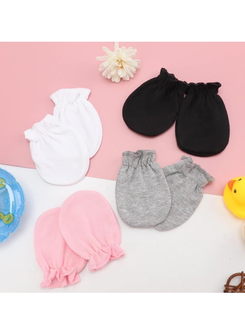 Newborn baby gloves, soft, non-scratch organic gloves with elastic wrist, 0-6 months, multi-color.  - Image 3