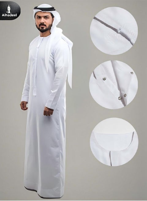 White Emirati Kandora ,hobe,dishdashah ,jubbah,men thobe