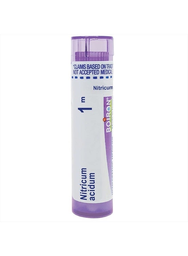Boiron Nitricum Acidum 1M Md 80 Pellets for fissures or Yellow Warts, Bleeding Easily - Image 1
