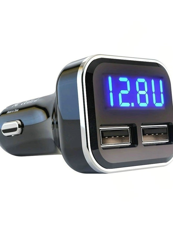 Jebsens 4.8A 24W Dual USB Car Charger Volt Meter Car Battery Monitor with LED Voltage & Amps Display, for iPhone 7 / 6s / Plus, iPad Pro/Air 2 / Mini, Galaxy S7 / S6 / Edge/Plus, Note 5/4 - Image 1