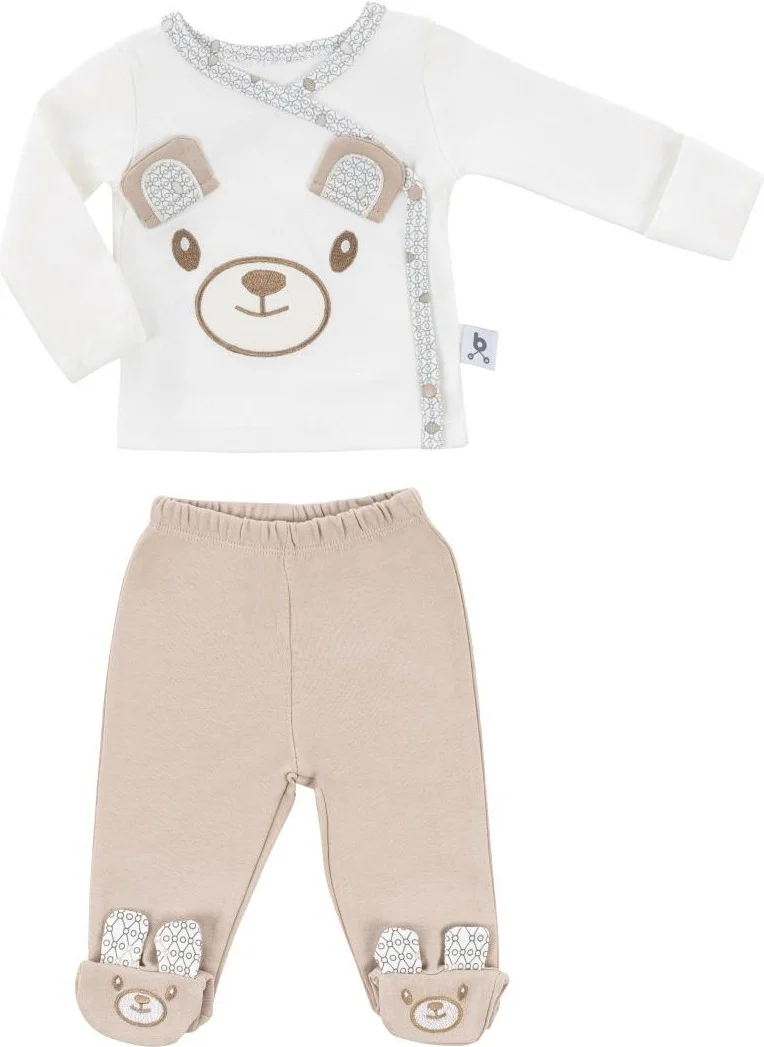 طفل يمشي Hero Embroidered Bodysuit Booties Pants Set for Babies