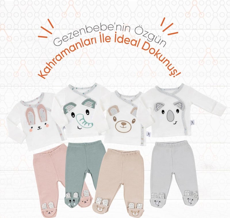 Gezenbebe Hero Embroidered Bodysuit Booties Pants Set for Babies  - Image 4