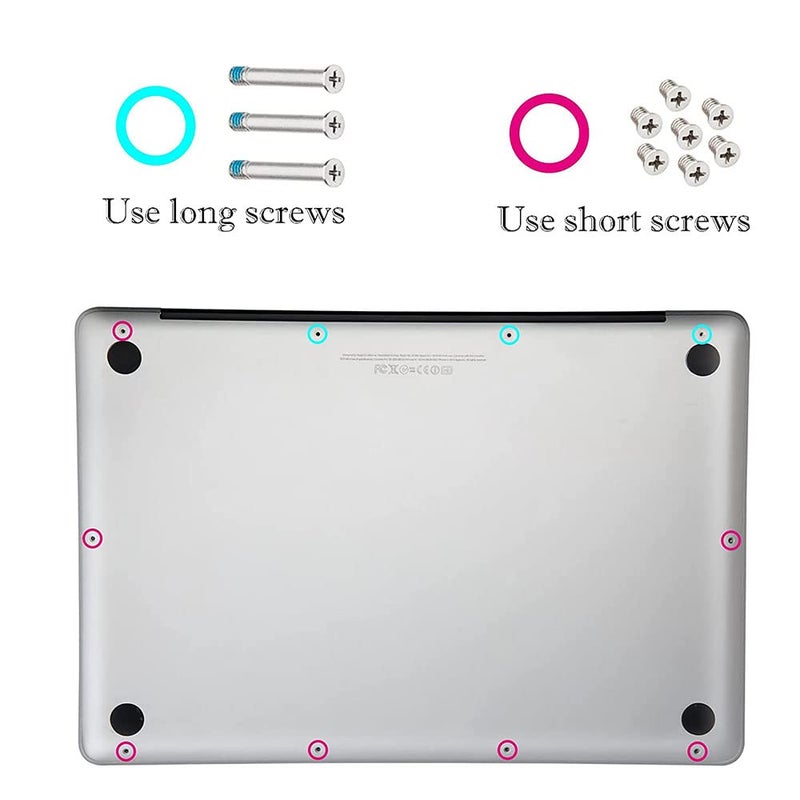 SLAUNT 4 Pack Rubber Feet and Replacement Bottom Case Screws Screwdriver Kit Set Compatible with Mac Book Pro 13" 15" 17"A1278 A1286 A1297 (Not for Retina Display) - Image 4