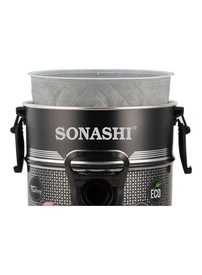 SONASHI 25L Drum Vacuum Cleaner with Multi Filtration System | Big Dust Capacity with Strong Suction and Super Low Noise | Easy Moveable with Wheels | Dust Full Indicator 2400 W SVC-9029D Black - Image 4