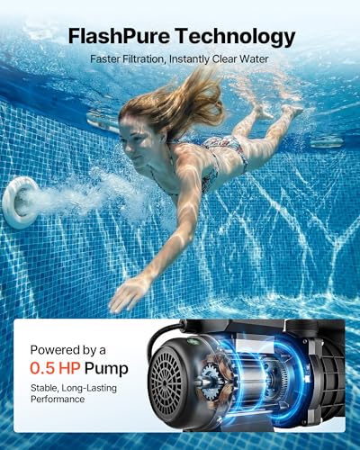 VEVOR FlashPure Sand Filter Pump, 12 in for Above Ground Pool, 0.5 HP 3000 GPH, Swimming Pool Filter System with Timer, 6X Faster Filtration, Media Installed, Leak-Resistant, Ready to Use Out of Box - Image 5