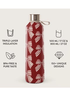 BURGA Insulated Water Bottle (17oz) Stylish Stainless Steel Water Bottles Durable Metal Water Bottle Stays Hot or Cold Anti-Slip, Leak-Proof Reusable Water Bottle - Special Delivery - Water Bottle  - Image 2