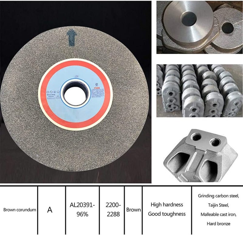 Bench Grinder Wheels, Bench Grinding Wheel Brown Corundum 150mm x 32mm 20mm 46-100 Grit(60 Grit) - Image 3