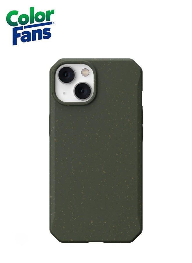 Color Fans - Apple iPhone 14 Plus Case 6.7" Outback Bio Ultra Thin Eco-Friendly Protective Cover Fully Biodegradable and Compostable Compatible with Wireless Charging - Olive - Image 1