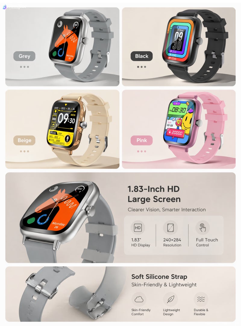 Smart watch 1.83inch full touch call Y13 Bluetooth sports yellow - Image 3