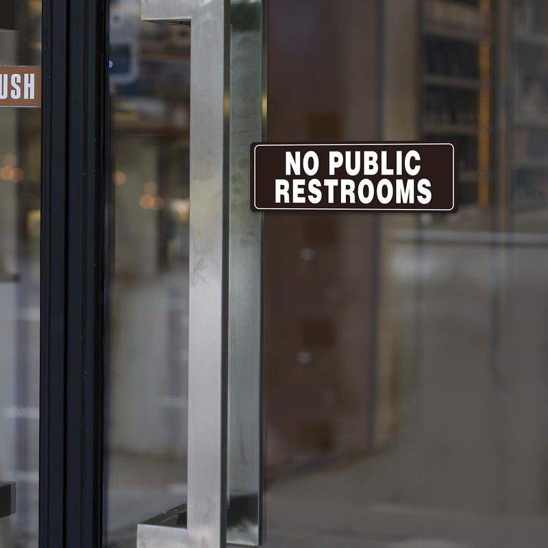 SnailGo No Public Restrooms 9x3 Inch, Acrylic Sign for Business Waterproof Self-Adhesive Plastic Signage for Door Wall 4 Pack - Image 4