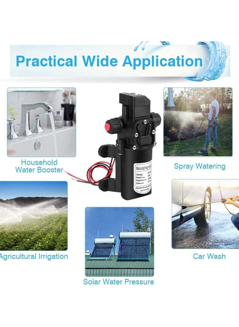 Y&D High Pressure Water Pump Self Priming Sprayer 116Psi 60W PSI Fresh Diaphragm with Hose Clamps for Camper Marine Boat  - Image 5