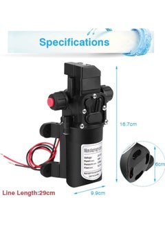 Y&D مضخة مياه عالية الضغط بخاخ فتيلة ذاتي 116Psi 60W PSI غشاء طازج مع مشابك خرطوم للتخييم مركبة بحرية  - Image 4