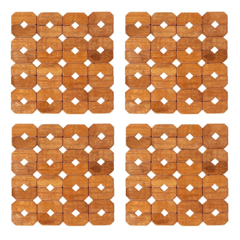 Avenn Avenn Square Bamboo Coaster Hot Pots and Pans Heat Pad Metal Pot Holders MultiUse Great Heat Resistant Hot Pads for Kitchen Counter Upgrade Enlarged Hot Plate Holder 15 x 15 CM 3 - Image 2