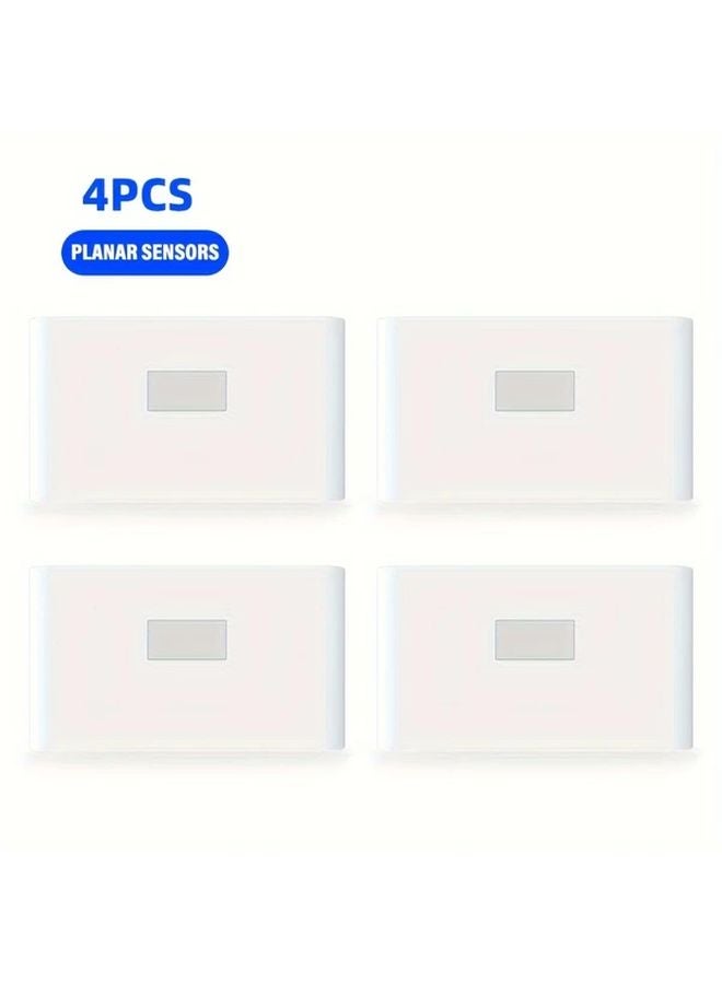 4pcs Smart Sensor LED Night Light USB Rechargeable Motion Activated Wall Lamp - Image 1