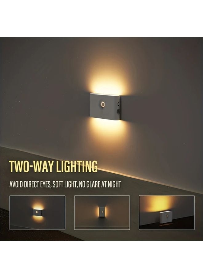4pcs Smart Sensor LED Night Light USB Rechargeable Motion Activated Wall Lamp - Image 4
