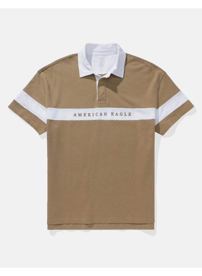 American Eagle AE Logo Rugby Polo Shirt  - Image 4