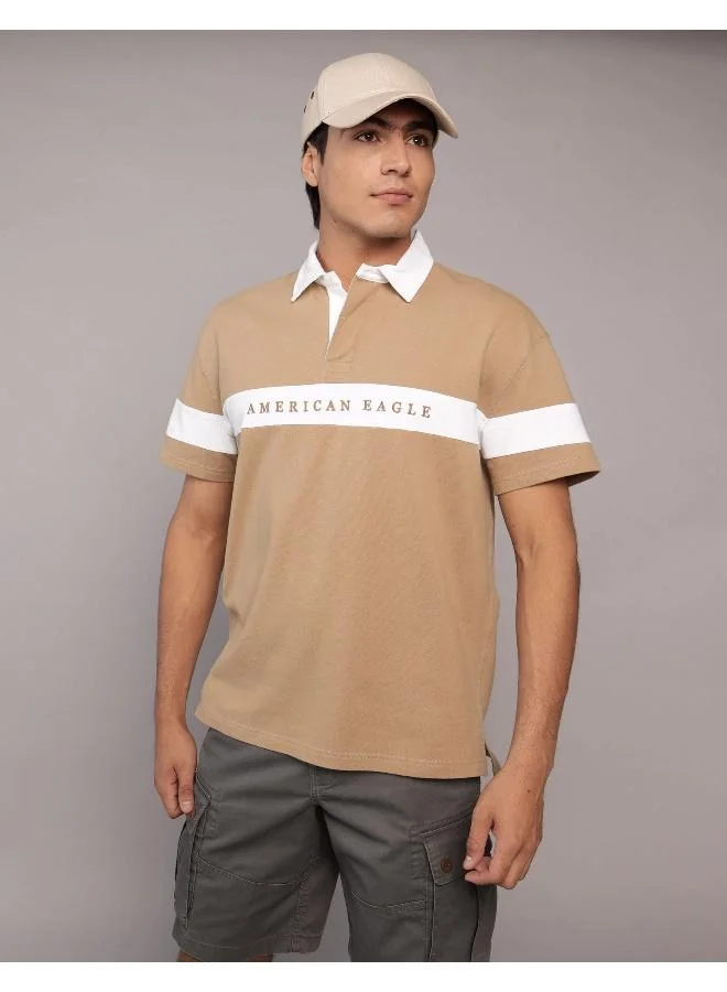 امريكان ايجل AE Logo Rugby Polo Shirt