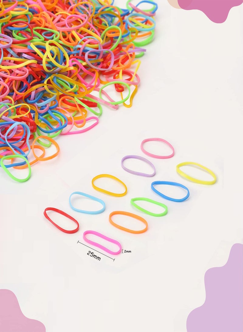EASY BREEZY 1500 Pcs Colorful Mini Elastic Hair Ties – Soft Rubber Bands for Baby Girls & Kids | No Pull Ponytail Holders | Gentle, Durable Polybands - Image 3