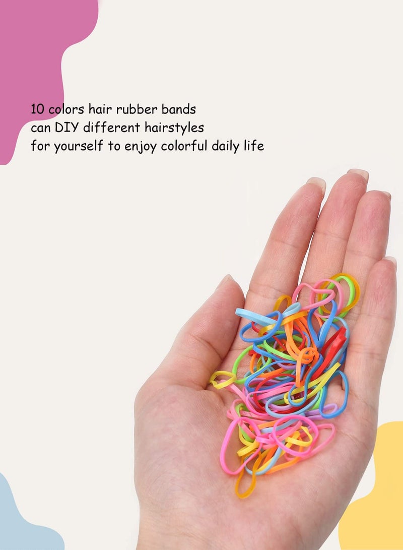 EASY BREEZY 1500 Pcs Colorful Mini Elastic Hair Ties – Soft Rubber Bands for Baby Girls & Kids | No Pull Ponytail Holders | Gentle, Durable Polybands - Image 4