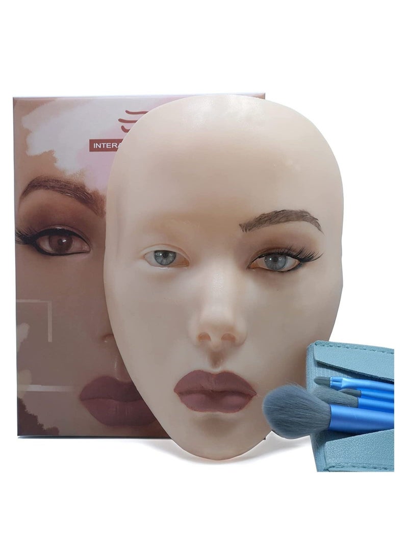 Generic 5D Reusable Makeup Practice Face, Silicone Makeup Practice Board for Beginners and Makeup Artists  - Image 1