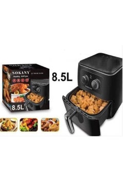 sokany Air Fryer with Nonstick Pan for Frying, 8.5 Liters - Black and Grey  - Image 4