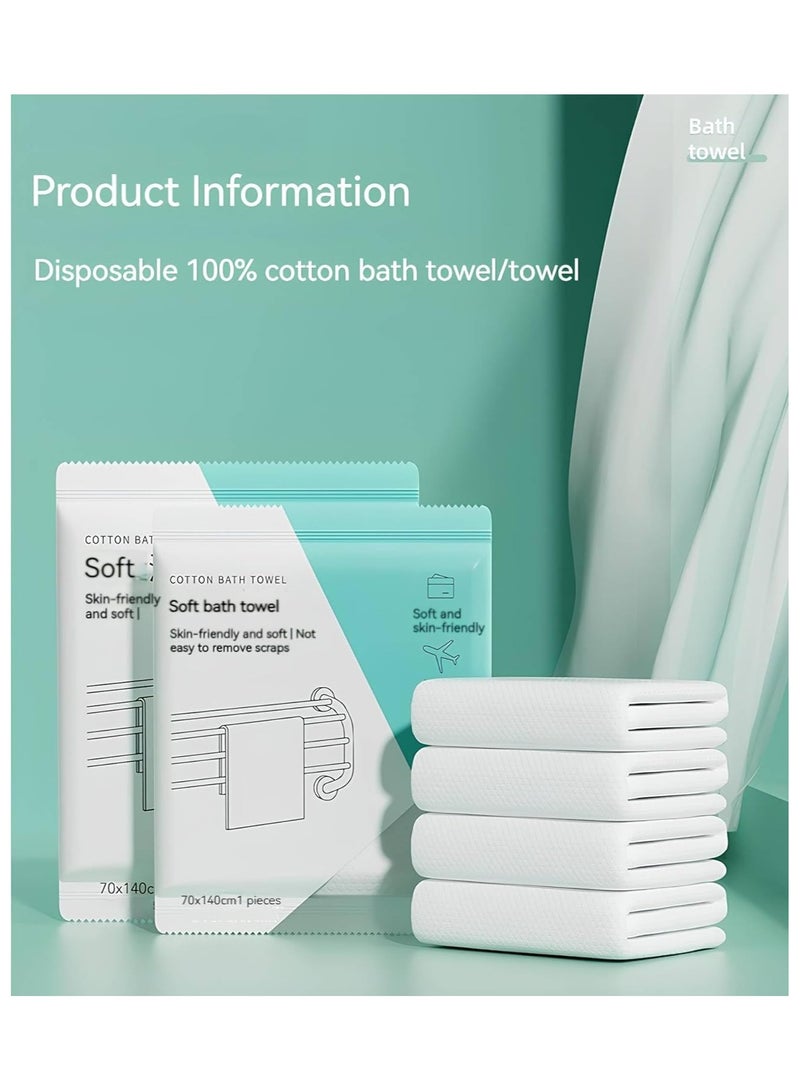 Plush Disposable Bath Towels Set of 2 Packags,Luxury Cheap Large Bathroom Towels Robe,White Soft Clean Skin Club Face Towels (Bath Towel [70 * 140cm][2 Packs]) - Image 2