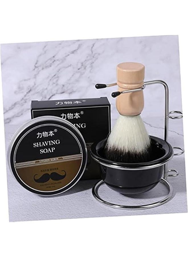 Generic - 1 Set Shaving Foam Bowl Grooming Badger Shaving Brush Shave Brush Shaving for Men Man Suit Travel Shave Cream Shaving Supply Shaving Must Have Bathroom Shaving Bowl Black - Image 1