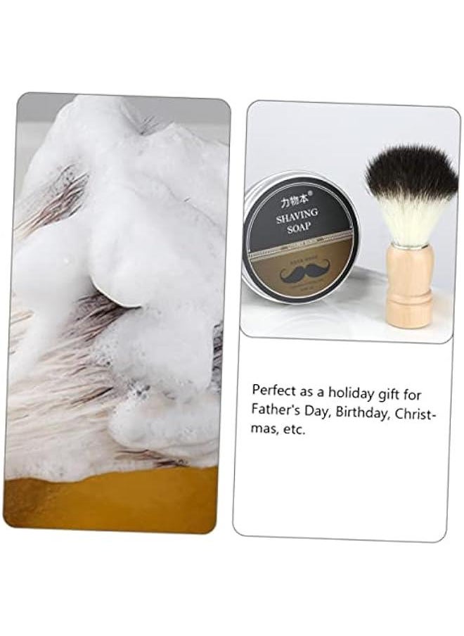 Generic - 1 Set Shaving Foam Bowl Grooming Badger Shaving Brush Shave Brush Shaving for Men Man Suit Travel Shave Cream Shaving Supply Shaving Must Have Bathroom Shaving Bowl Black - Image 1