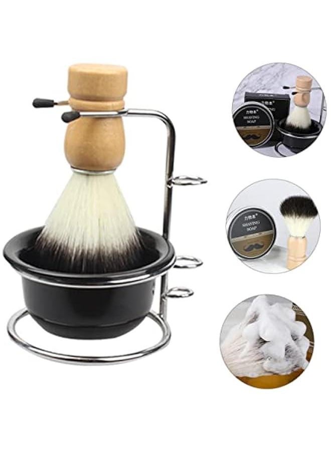 Generic - 1 Set Shaving Foam Bowl Grooming Badger Shaving Brush Shave Brush Shaving for Men Man Suit Travel Shave Cream Shaving Supply Shaving Must Have Bathroom Shaving Bowl Black - Image 1