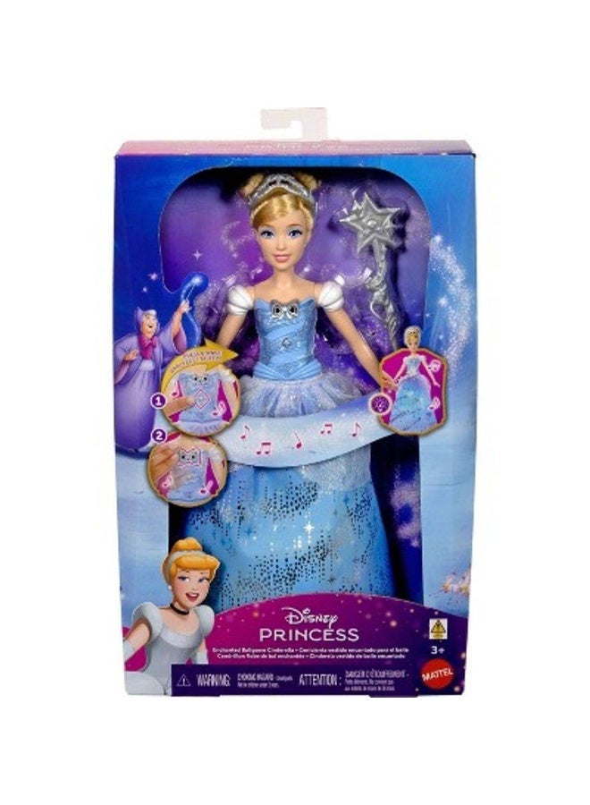 Disney دمية أميرة سندريلا بفستان الكرة المسحور - Image 1