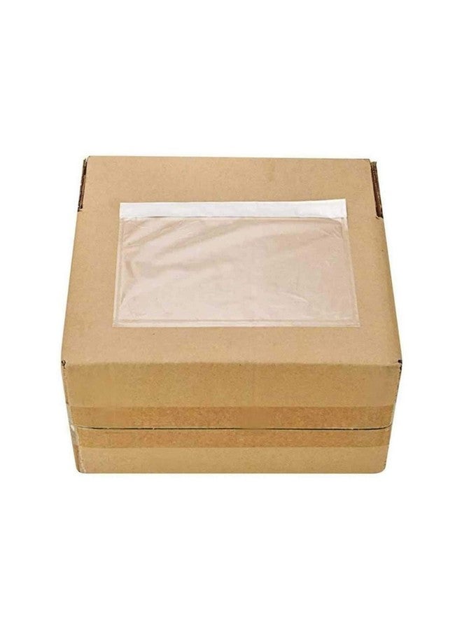 BESTEASY 6" X9" Clear Adhesive Top Loading Packing List Pouches Blank Shipping Label Envelopes Keeps Paper Safe While Shipping (100 Pack) - Image 1