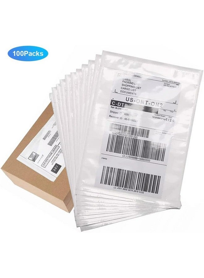 BESTEASY 6" X9" Clear Adhesive Top Loading Packing List Pouches Blank Shipping Label Envelopes Keeps Paper Safe While Shipping (100 Pack) - Image 5
