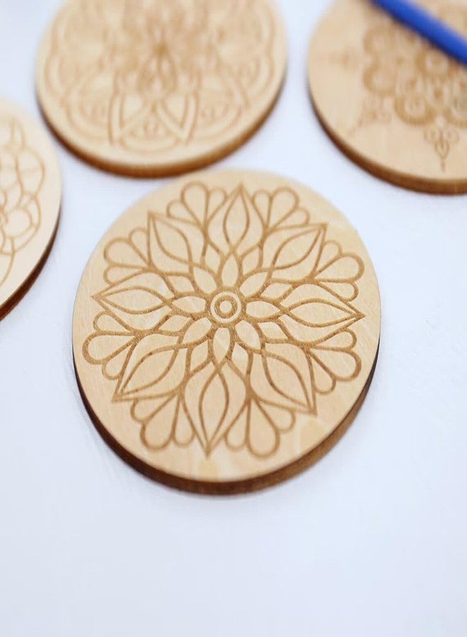Haoser Wooden Mandala Paint Kit Art and Craft Kit, Painting Brush for Girls Boys 9-12 Years Coaster DIY Kit Set of 6 Beginner Kit | DIY Kit for Birthday Gift|DIY Kit for Mandala Coaster for Craft - Image 4