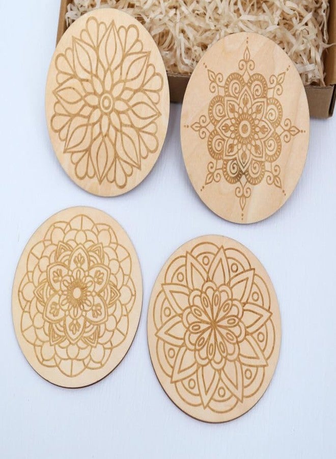 Haoser Wooden Mandala Paint Kit Art and Craft Kit, Painting Brush for Girls Boys 9-12 Years Coaster DIY Kit Set of 6 Beginner Kit | DIY Kit for Birthday Gift|DIY Kit for Mandala Coaster for Craft - Image 2