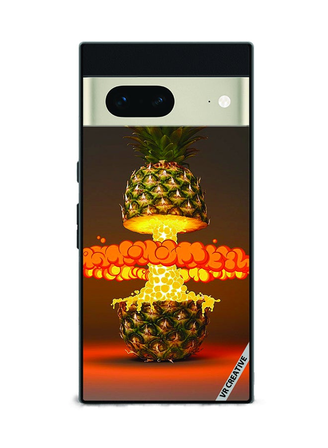 VR CREATIVE Protective Case Cover For Google Pixel 7 Fire Pineapple Design Multicolour - Image 1